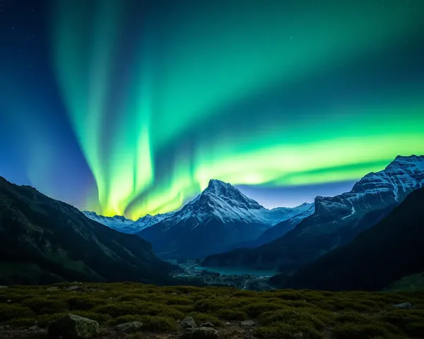 Circular Aurora Borealis in High-Resolution PNG Format