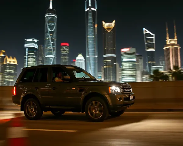 City Night Drive with Neon Skyscrapers Wallpaper
