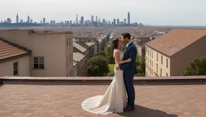 City Skyline View for Husband and Wife