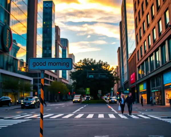 City Street at Dawn Good Morning WhatsApp Free HD Image Download