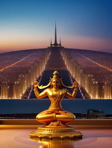 Cityscape Fusion in High Definition Nataraja Wallpaper with Shiva