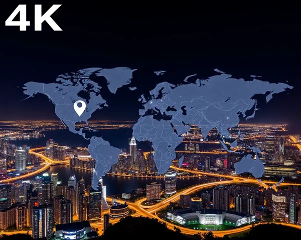 Cityscape World Map Wallpaper at Night for Mobile Devices