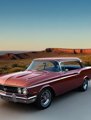 Classic 3D Car Wallpaper with Bright and Colorful Background