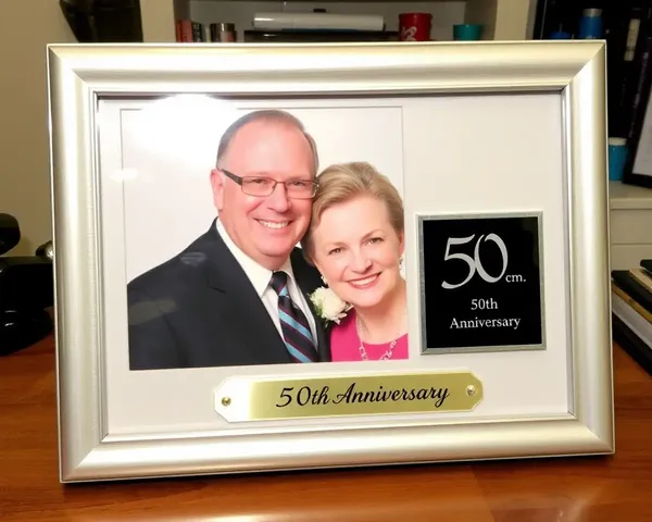 Classic Simple Frame with Silver Border and Anniversary Plaque