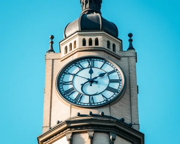 Clock Tower Face with Giant Letter C Wallpaper Design