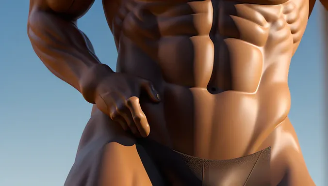Close-Up Male Anatomy with Realistic Texture