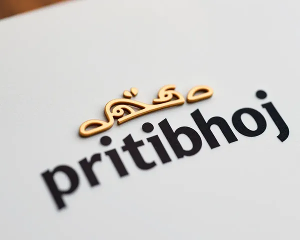 Close-Up Pritibhoj Logo with Subtle Gradient Effect