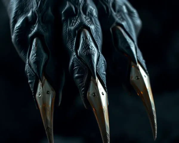 Close-Up of Black Panther's Glowing Claws