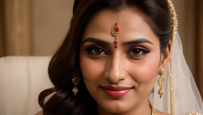 Close-Up of Dulhan's Emotional Wedding Moment