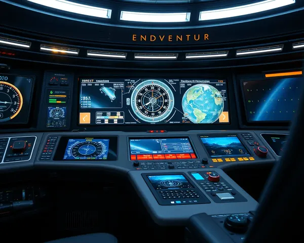 Close-Up of Endeavour's Sleek Control Panel in 4K Resolution