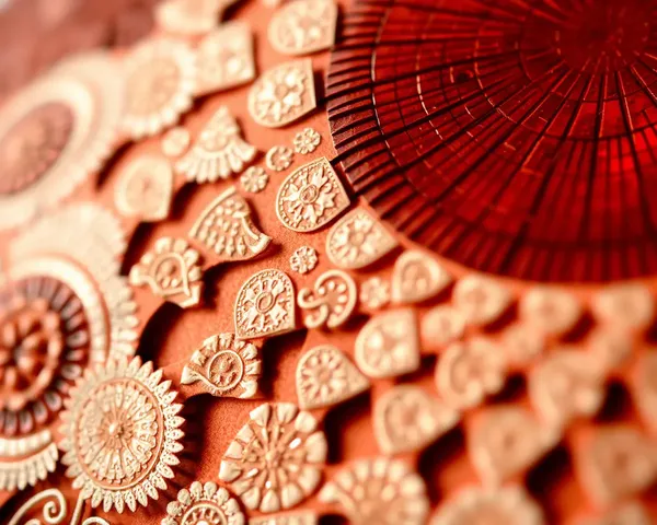 Close-Up of Intricate Paper Pataka Patterns