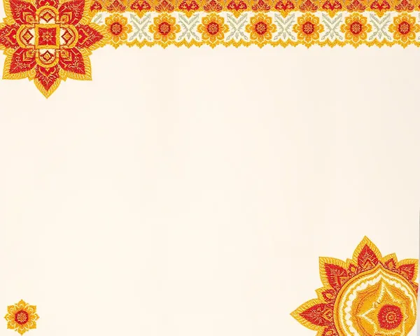 Close-Up of Intricate Sambalpuri Border Design with Gradient Effect