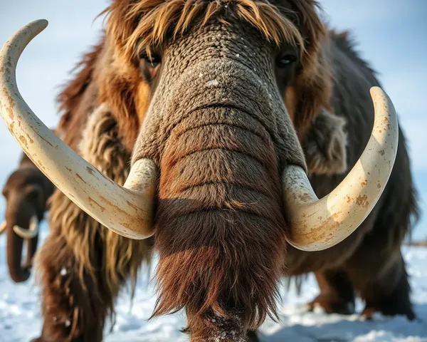 Close-Up of Woolly Mammoth's Face