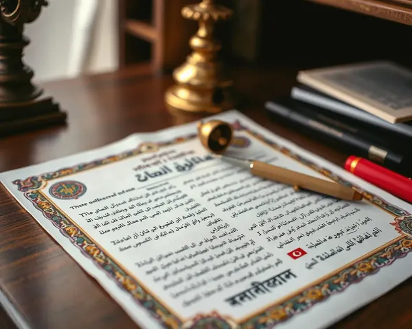 Close-up Namkaran Patrika with Intricate Calligraphy and Borders
