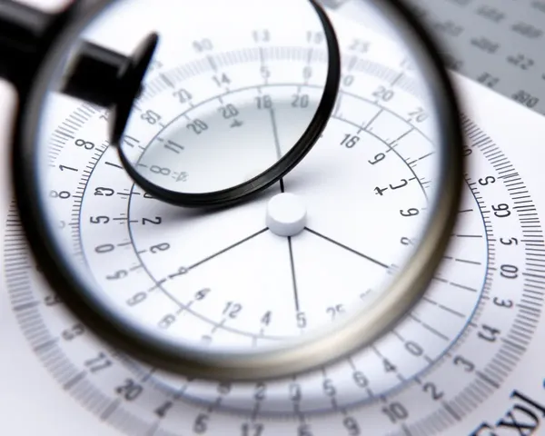 Close-up Shot of Printable 360 Degree Protractor with Magnifying Glass