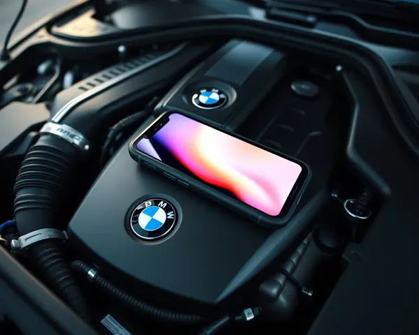 Close-up of BMW M4 Engine with iPhone Wallpaper