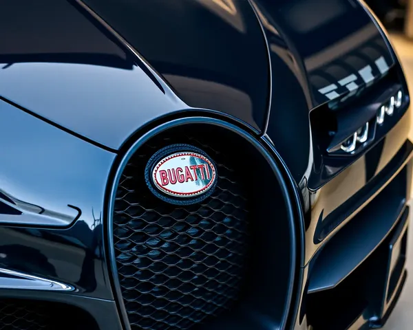 Close-up of Bugatti Centodieci's Aggressive Front Grille
