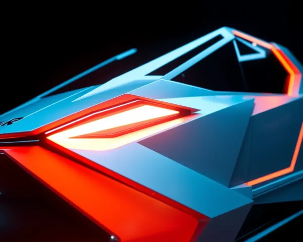 Close-up of Cybertruck's Sleek and Futuristic Design