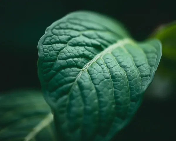 Close-up of Intricate Shawaya Leaf Texture
