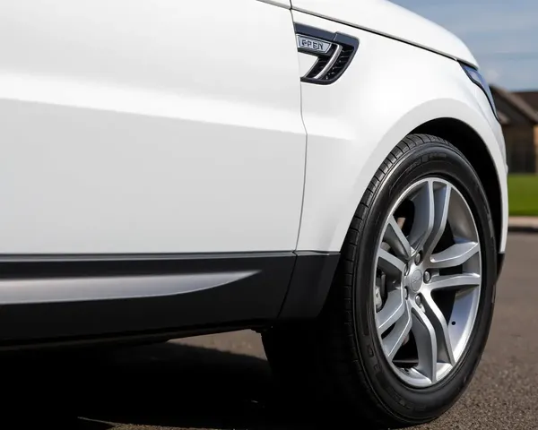 Close-up of Range Rover Sport's Wheels and Tread