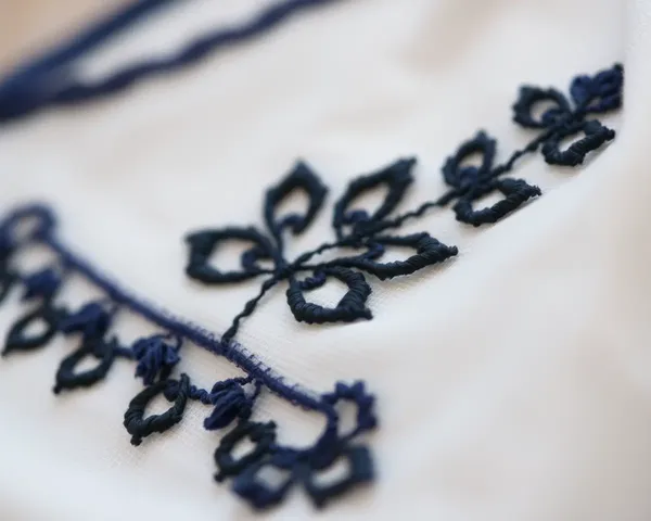 Close-up of Readymade Garment's Delicate Embroidery Details