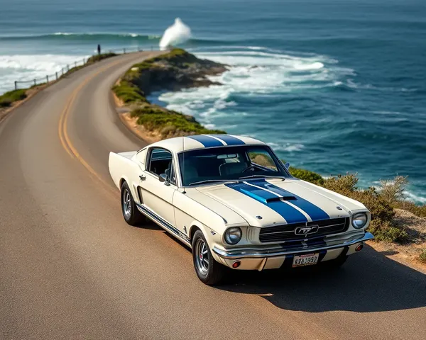 Coastal Road with Winding Mustang Shelby GT350