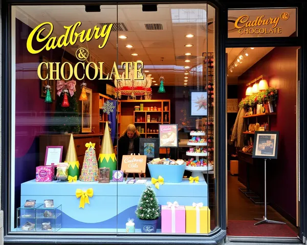 Colorful Cadbury Chocolate Shop Window Display