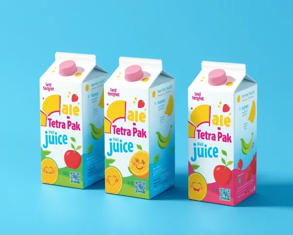 Colorful Children's Juice Box Tetra Pak Mockup Design