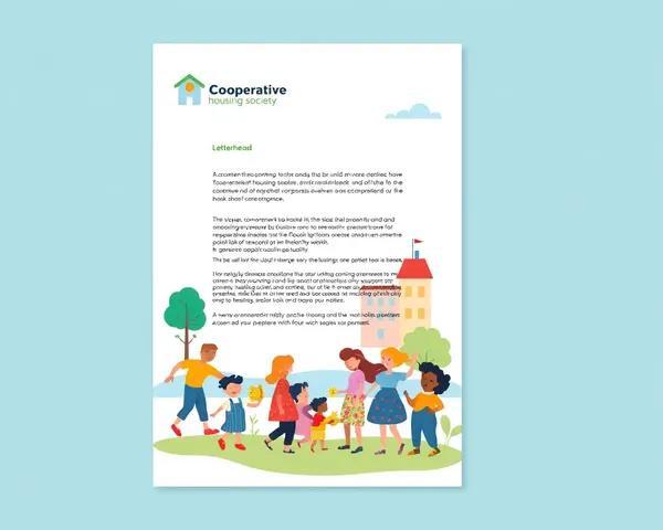 Colorful Community Illustration Cooperative Housing Society