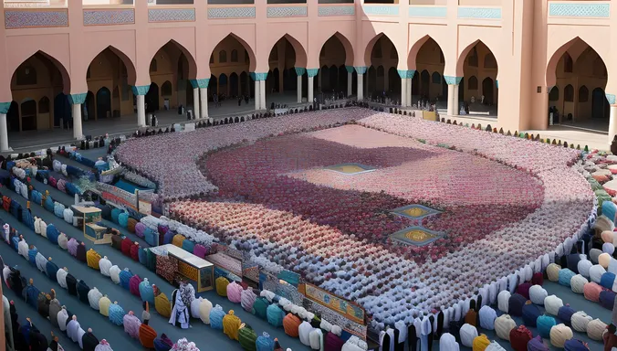 Colorful Eid Prayers at Masjid Nabawi Pic
