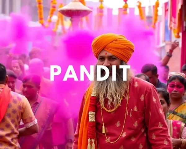Colorful Festival Background for Pandit's Visiting Card