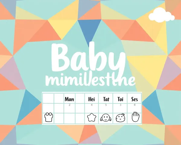 Colorful Geometric Background for Baby's Milestone Chart Design