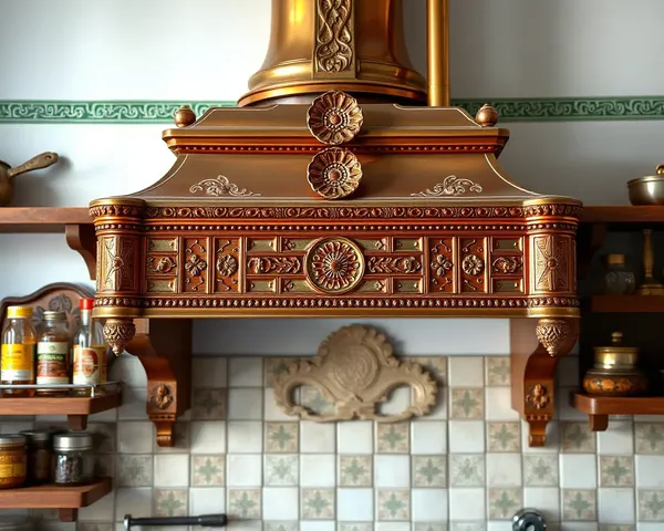 Colorful Indian Kitchen Chimney with Copper Finish