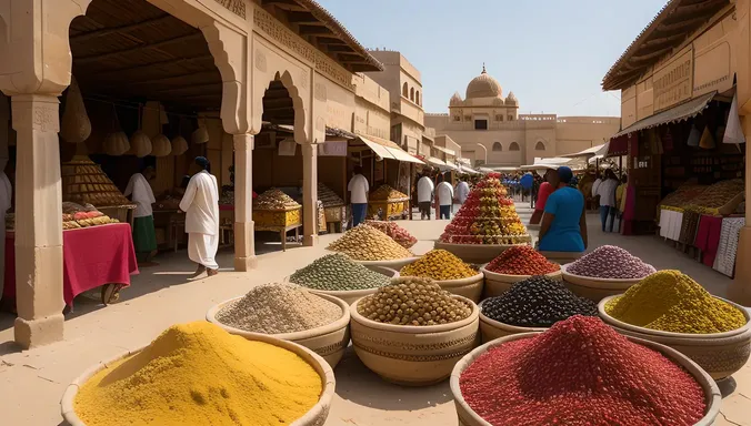 Colorful Jaisalmer Market with Traditional Music and Vendors