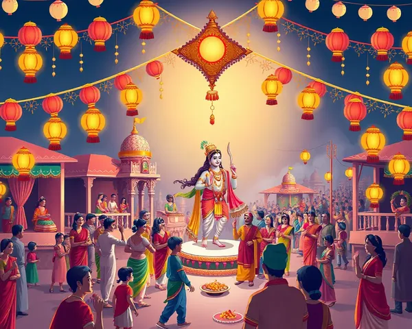 Colorful Janmashtami Festival Celebration
