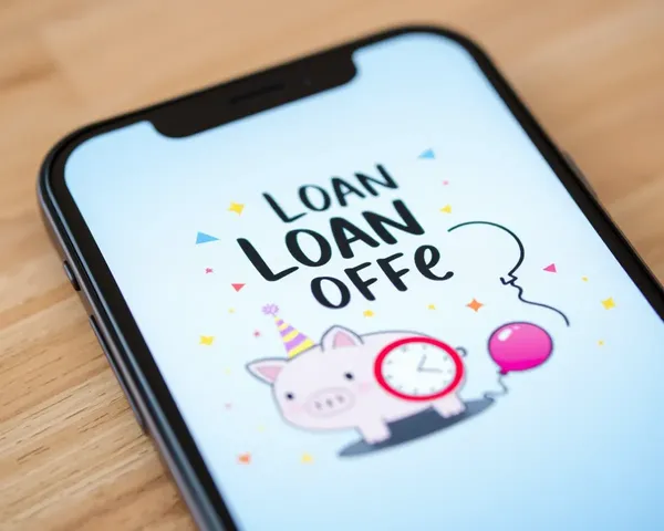 Colorful Piggy Bank Loan Offer with Confetti on Phone Lock