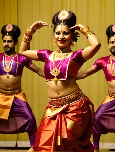 Colorful Props and Costumes Add to Lively Mohiniyattam Dance