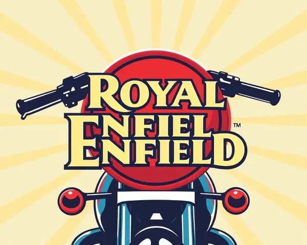 Colorful Royal Enfield Logo Illustration on Bright Background.