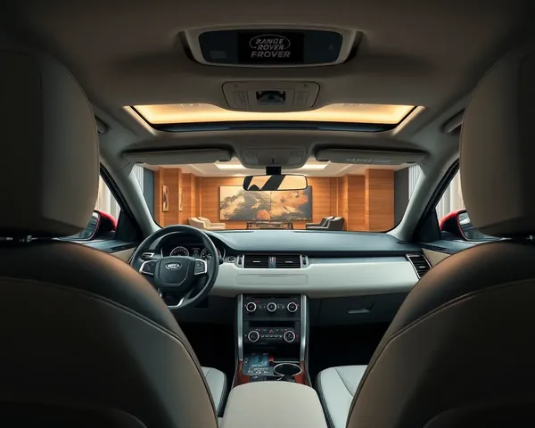 Comfortable Range Rover Evoque Interior with Luxurious Living Room Wallpaper
