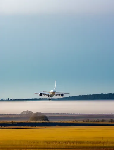 Commercial Pilot Wallpaper HD: Serene Airliner Over Peaceful Landscape