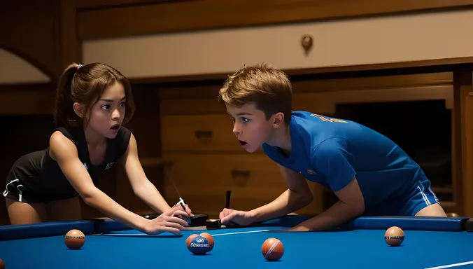 Competition Frenzy: Girl and Boy's High-Stakes Battle