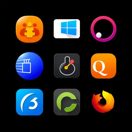 Computer Icons Representing Digital World