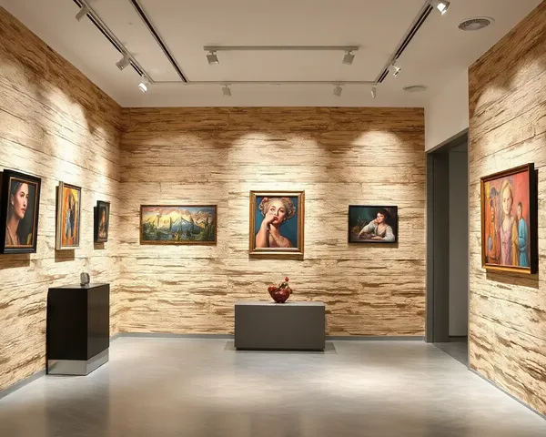 Contemporary Art Gallery with Seamless Kota Stone Texture