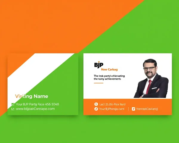 Corporate Bjp Visiting Card Design with Professional Layout and Party Achievements