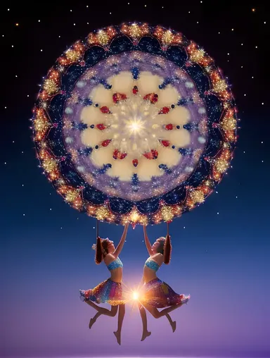 Cosmic Angels Harmonize Universe with Kaleidoscope Melody