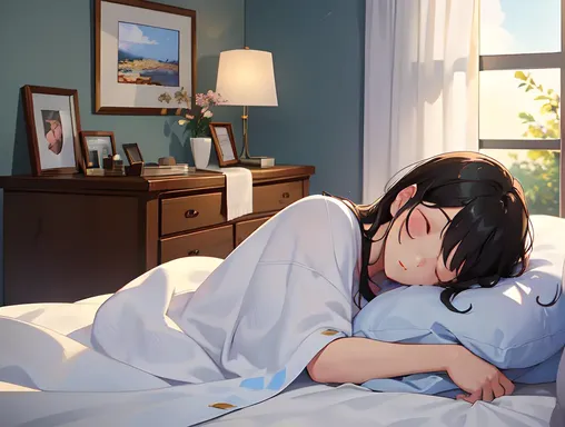 Cozy Bed with Gentle Breeze and Soft Blanket Zzz