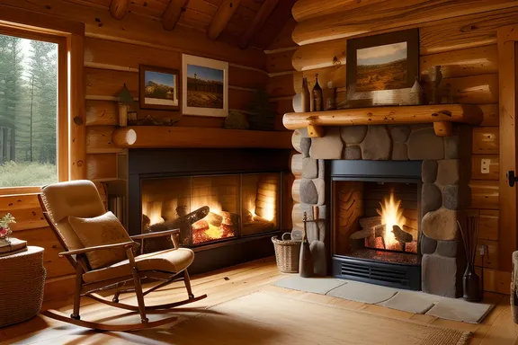 Cozy Cabin Zzz by the Crackling Fireplace