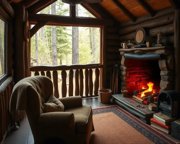 Cozy Cabin with Warm Fire and Peaceful Nature Sounds