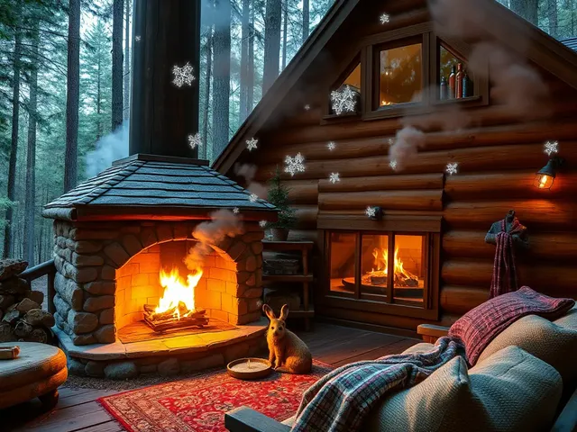 Cozy Cabin with Zzz's Drifting Like Smoke