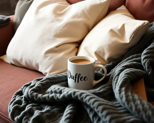 Cozy Dublin Coffee Mug on Couch with Book and Laptop